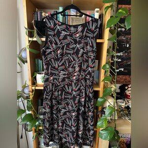 Matchstick print dress